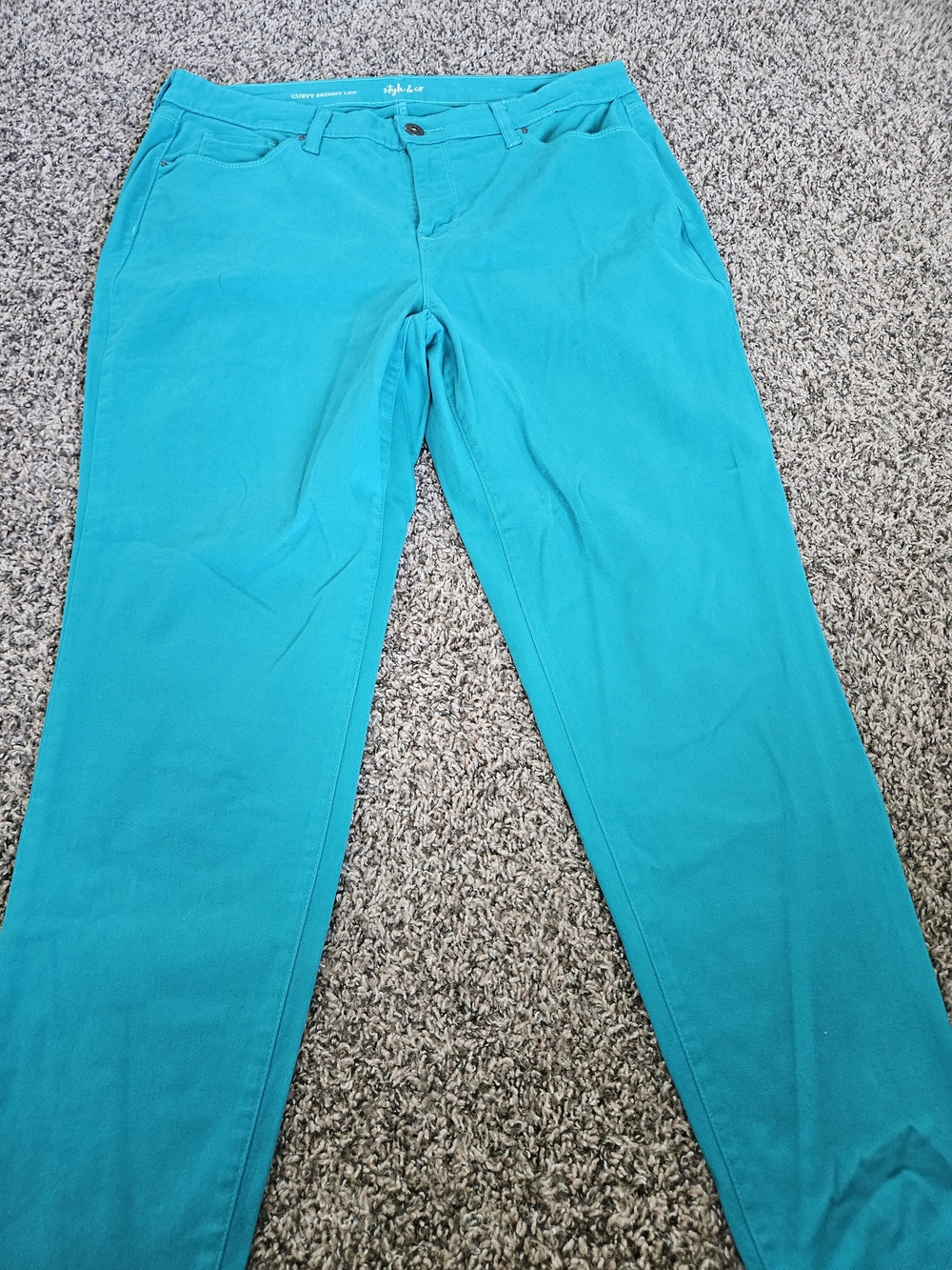 Source Unknown Teal Skinny Jeans for Women